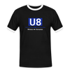 U8 - Männer Ringer T-Shirt - Schwarz/Weiß