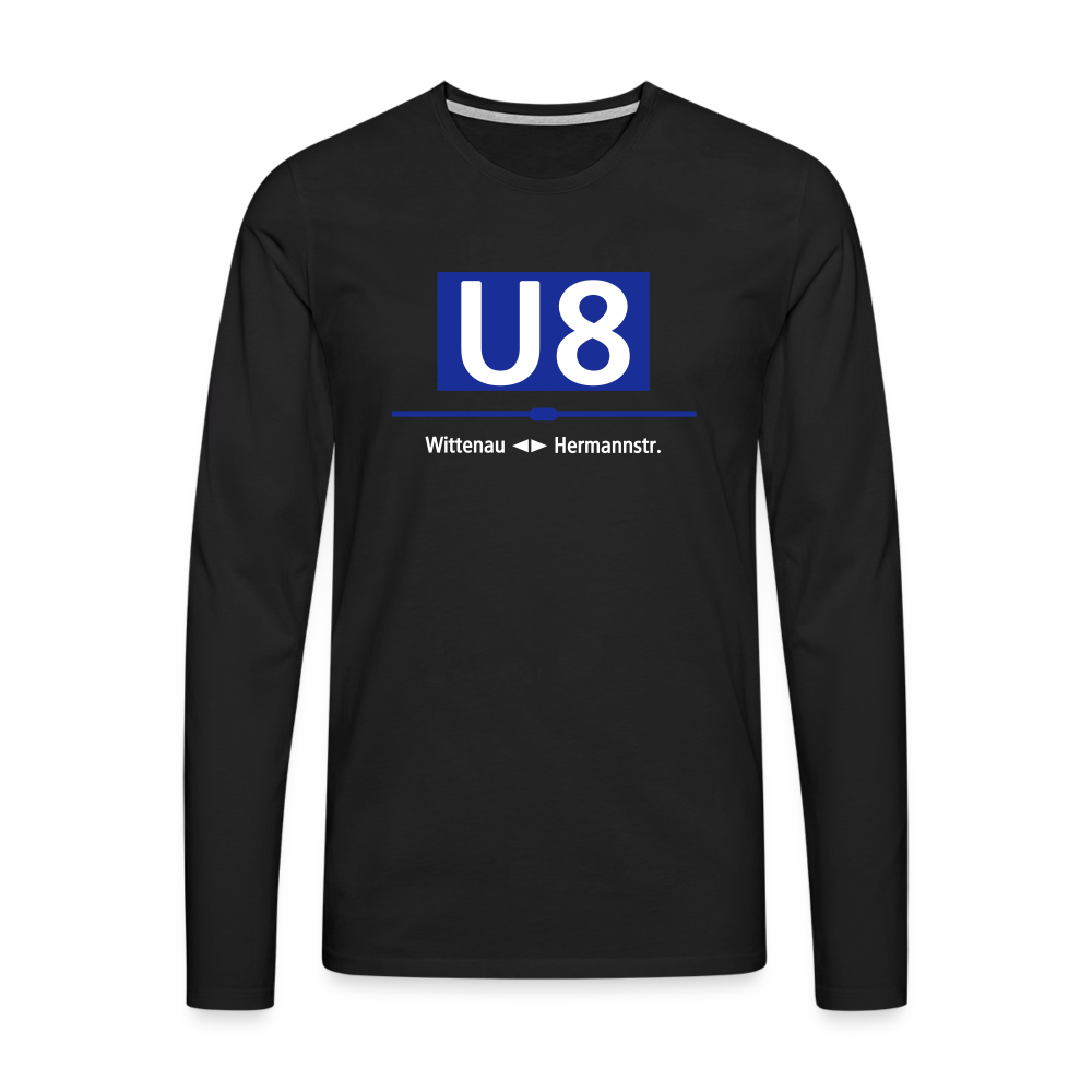 U8 - Männer Premium Langamshirt - Schwarz