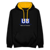 U8 - Kontrast Hoodie - Schwarz/Gold