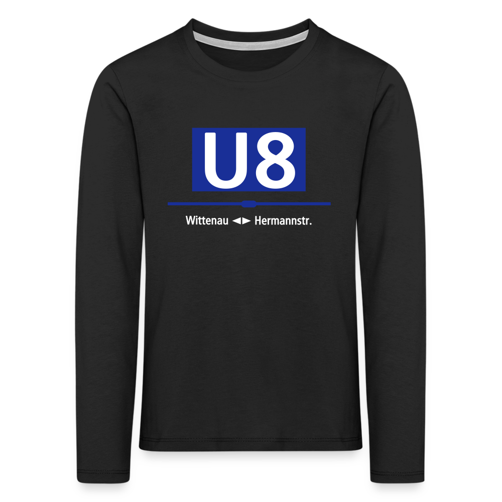 U8 - Kinder Langarmshirt - Schwarz