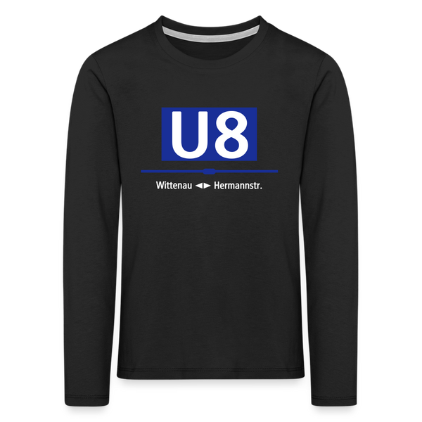 U8 - Kinder Langarmshirt - Schwarz