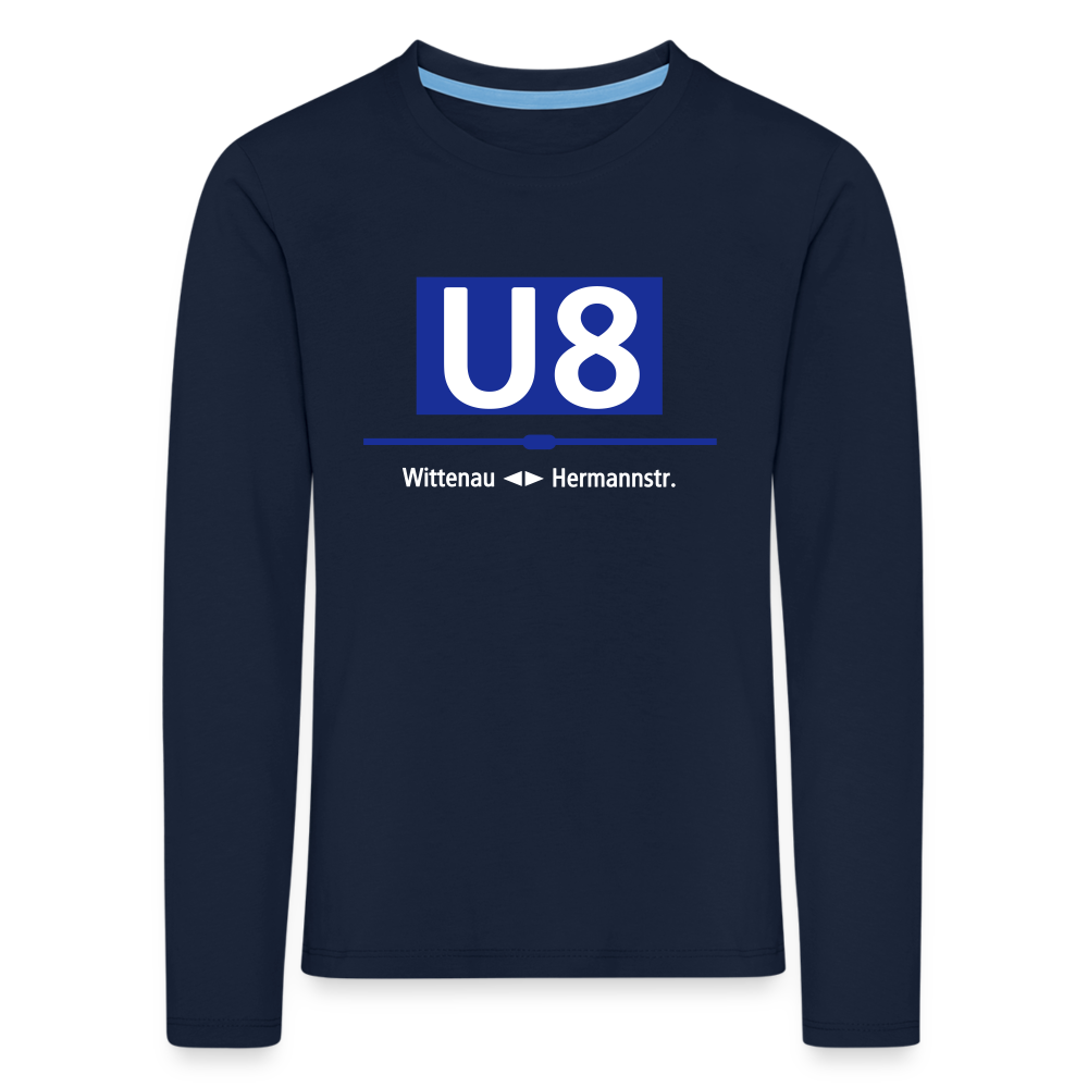 U8 - Kinder Langarmshirt - Navy
