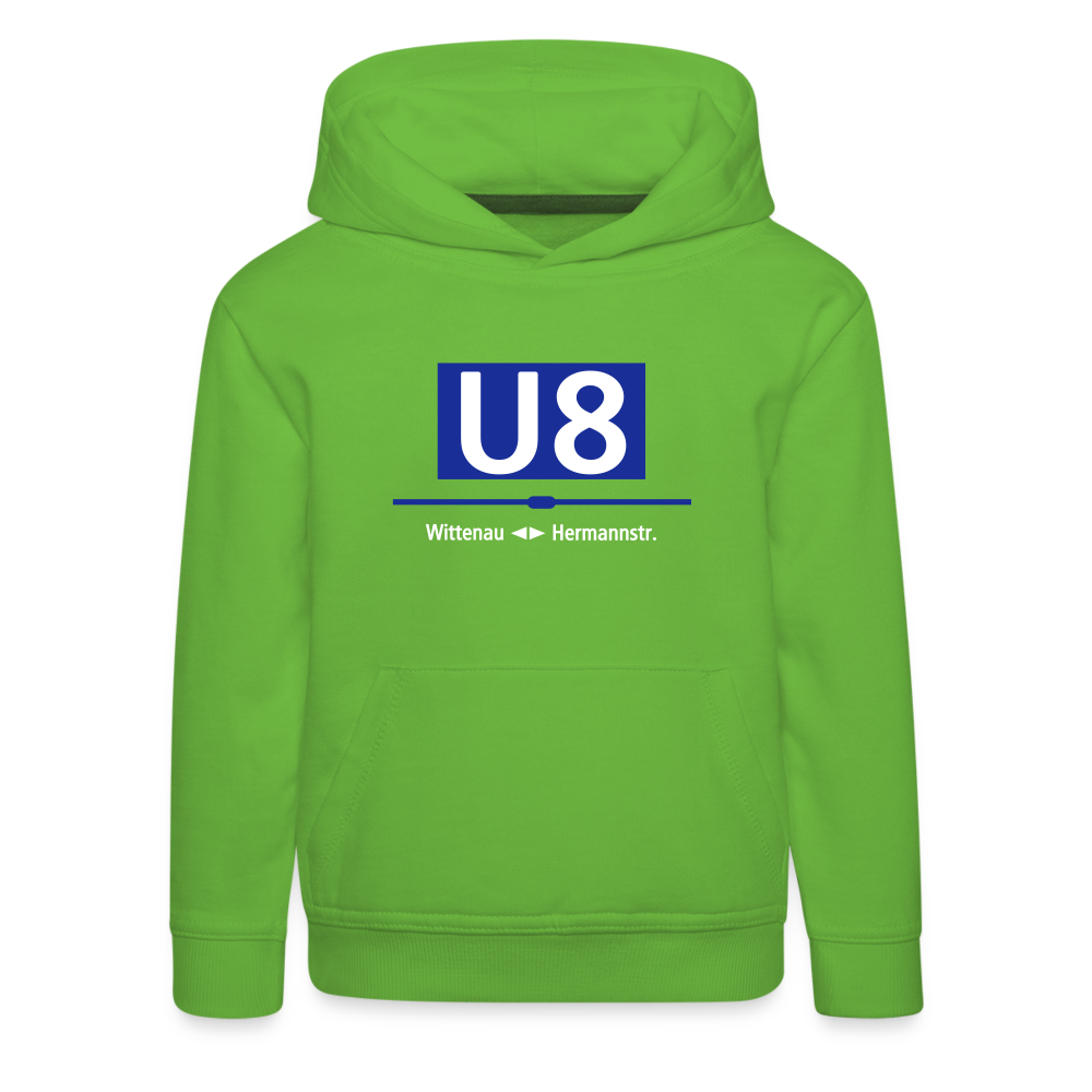 U8 - Kinder Premium Hoodie - Hellgrün