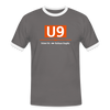 U9 - Männer Ringer T-Shirt - Dunkelgrau/Weiß