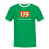 U9 - Männer Ringer T-Shirt - Kelly Green/Weiß