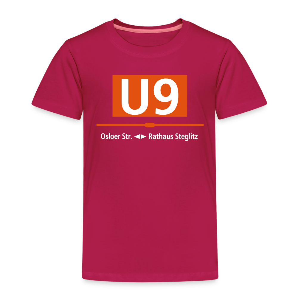 U9 - Kinder Premium T-Shirt - dunkles Pink