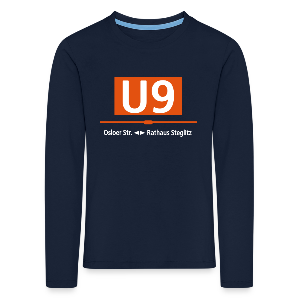 U9 - Kinder Langarmshirt - Navy