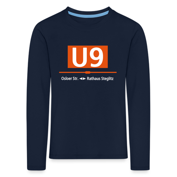 U9 - Kinder Langarmshirt - Navy
