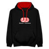 S1 - Kontrast Hoodie - Schwarz/Rot