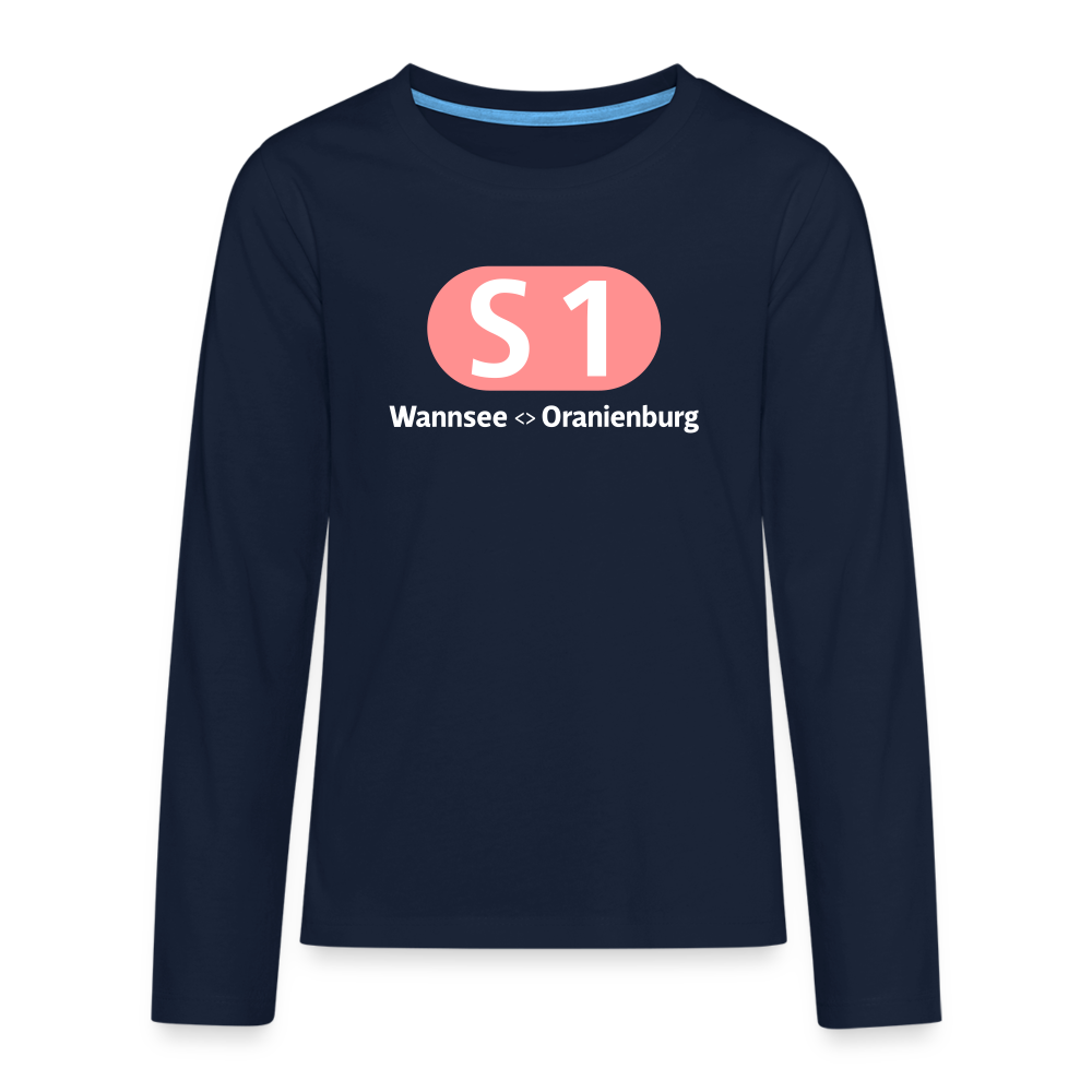 S1 - Teenager Langarmshirt - Navy