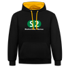 S2 - Kontrast Hoodie - Schwarz/Gold