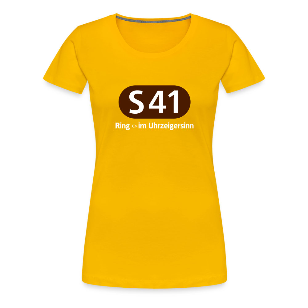 S41 - Frauen Premium T-Shirt - Sonnengelb