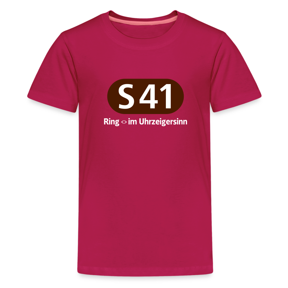 S41 - Teenager Premium T-Shirt - dunkles Pink