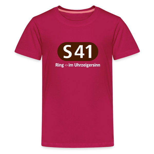 S41 - Teenager Premium T-Shirt - dunkles Pink