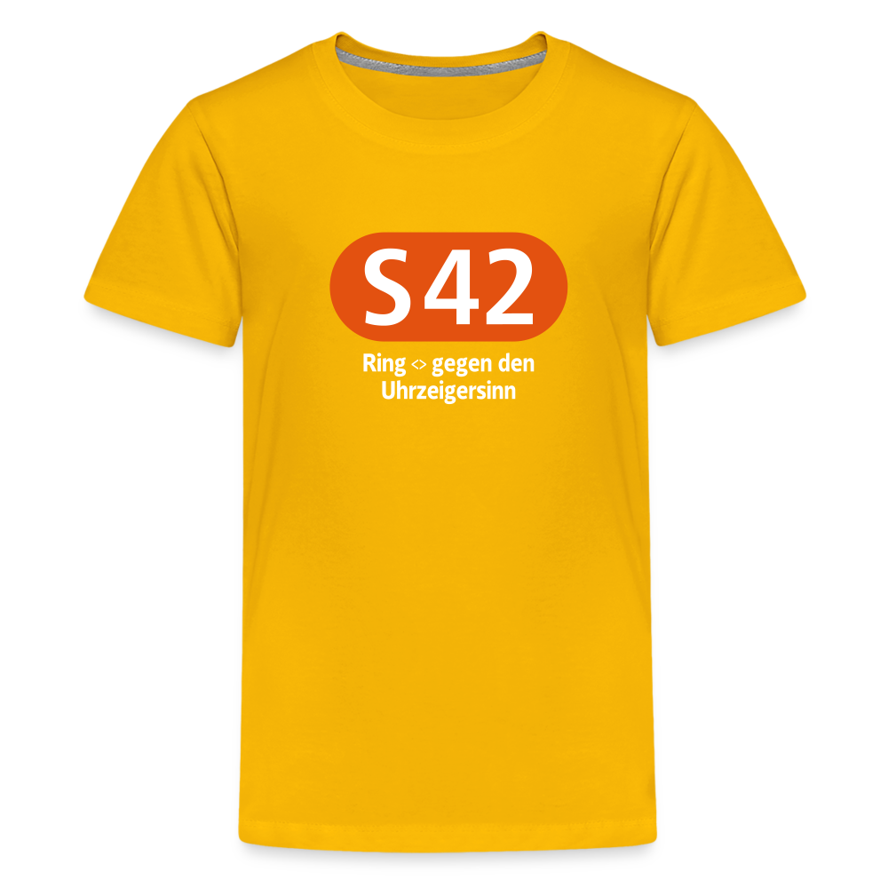 S42 - Teenager Premium T-Shirt - Sonnengelb