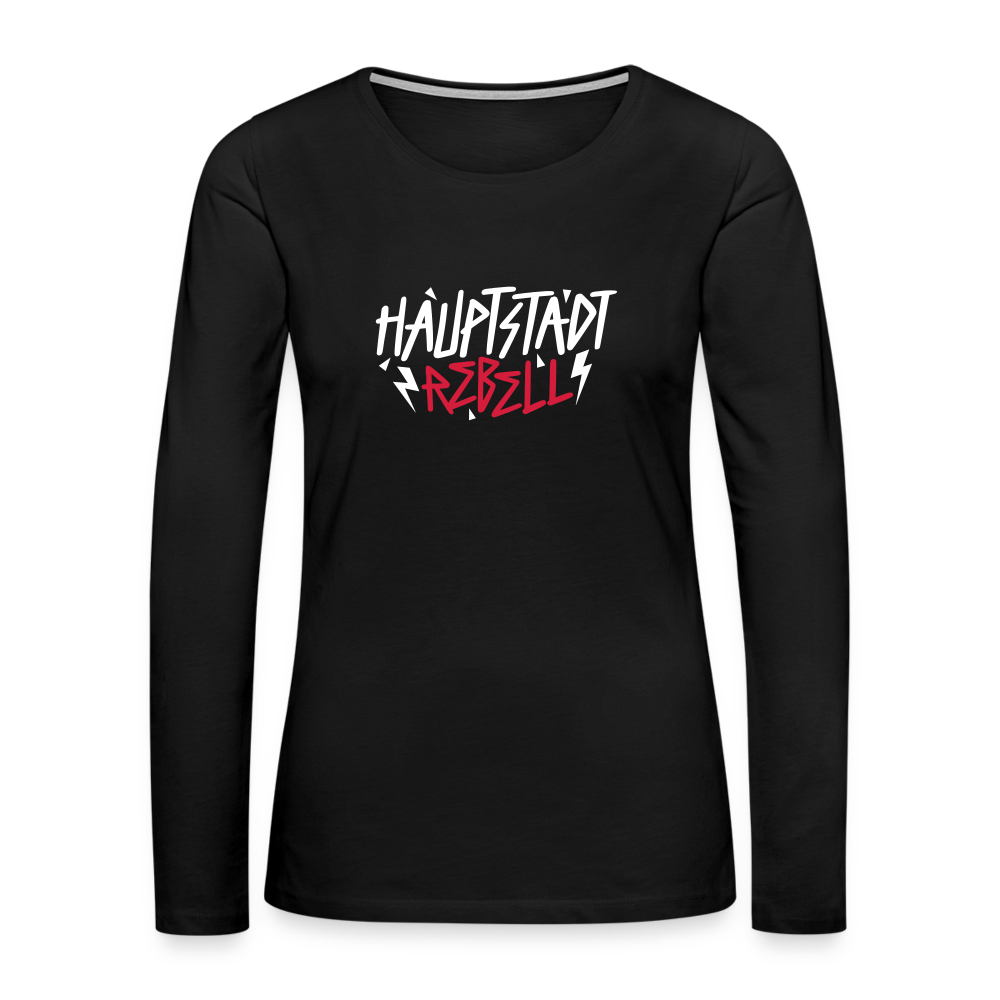 Haupstadt Rebell - Frauen Premium Langarmshirt - Schwarz