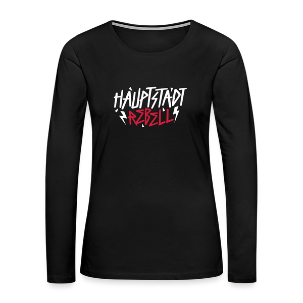 Haupstadt Rebell - Frauen Premium Langarmshirt - Schwarz