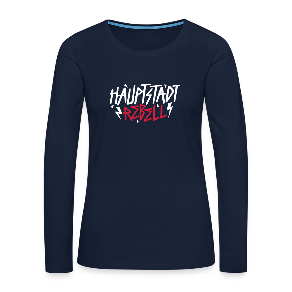 Haupstadt Rebell - Frauen Premium Langarmshirt - Navy