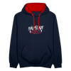 Haupstadt Rebell - Kontrast Hoodie - Navy/Rot