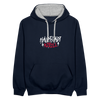 Haupstadt Rebell - Kontrast Hoodie - Navy/Grau meliert