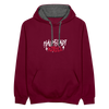 Haupstadt Rebell - Kontrast Hoodie - Weinrot/Anthrazit