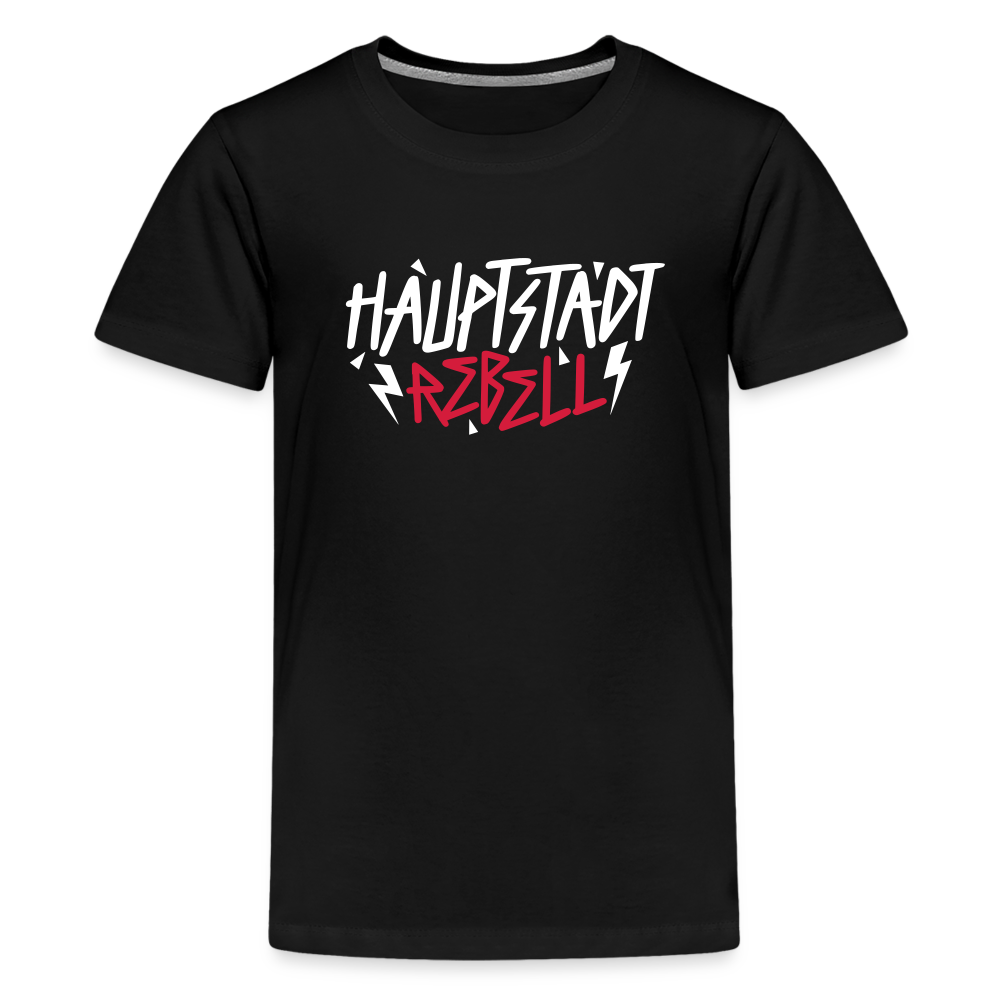 Haupstadt Rebell - Teenager Premium T-Shirt - Schwarz