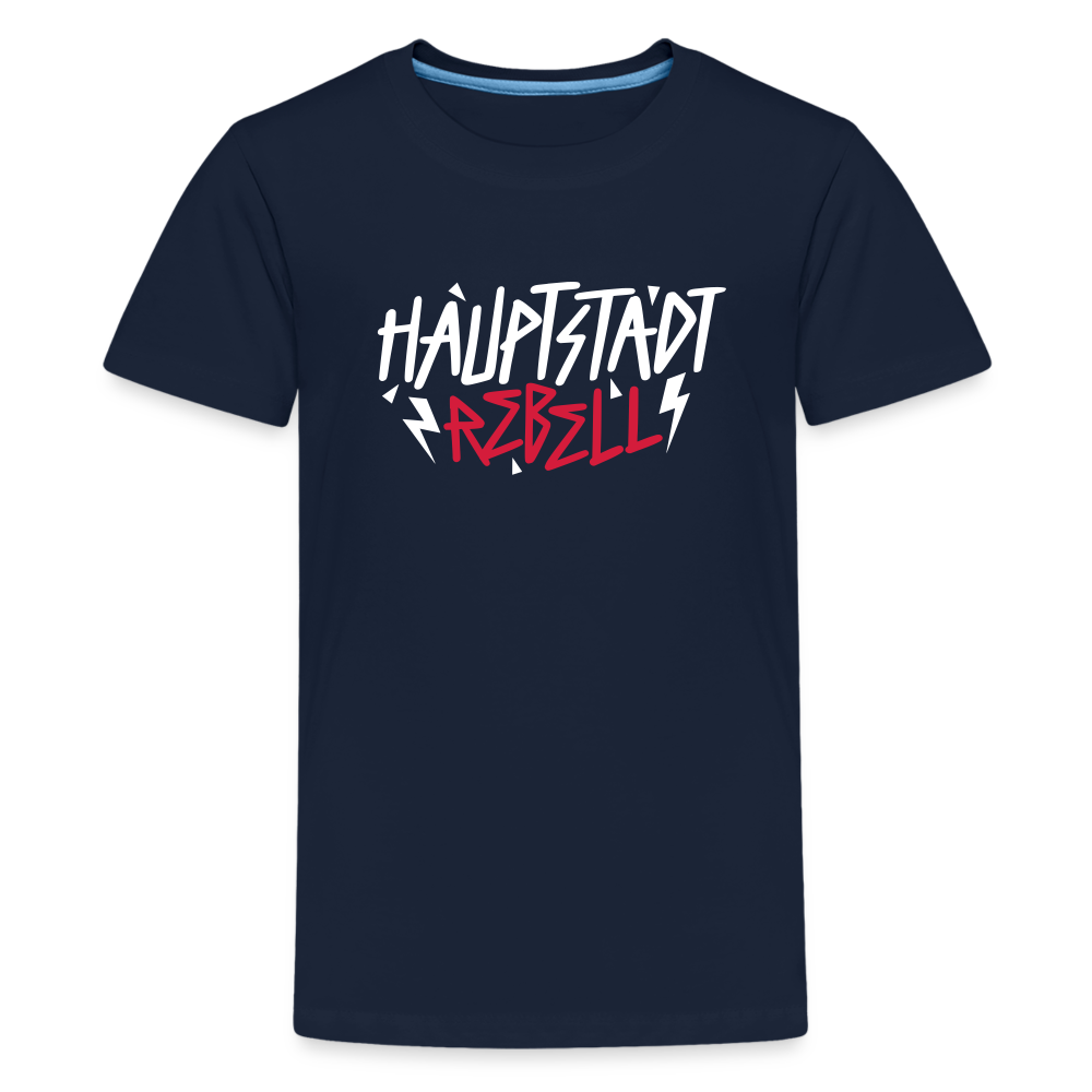 Haupstadt Rebell - Teenager Premium T-Shirt - Navy