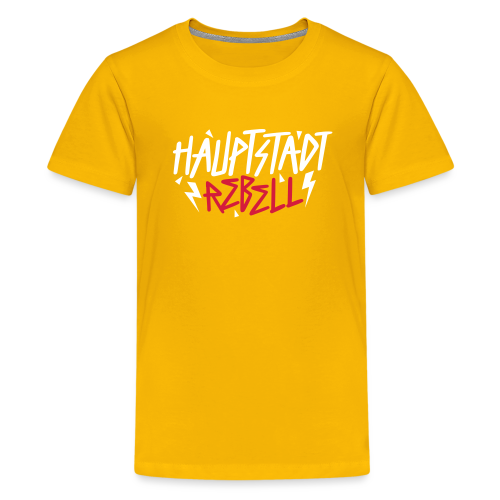 Haupstadt Rebell - Teenager Premium T-Shirt - Sonnengelb