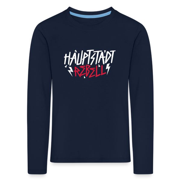 Haupstadt Rebell - Kinder Langarmshirt - Navy