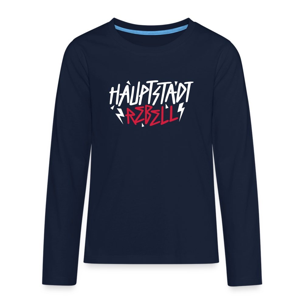 Haupstadt Rebell - Teenager Langarmshirt - Navy