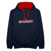 Uffjepasst! - Kontrast Hoodie - Navy/Rot