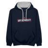 Uffjepasst! - Kontrast Hoodie - Navy/Grau meliert