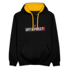 Uffjepasst! - Kontrast Hoodie - Schwarz/Gold