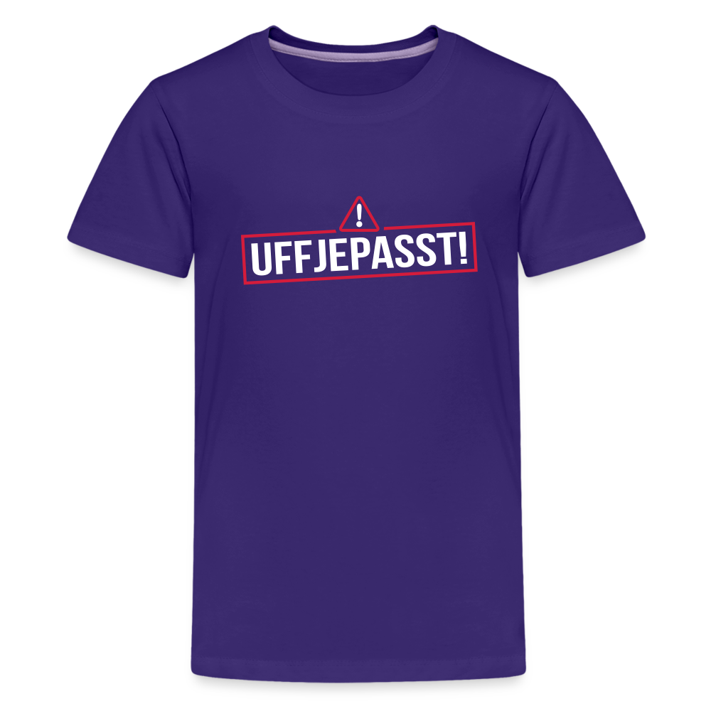 Uffjepasst! - Teenager Premium T-Shirt - Lila