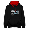 Keene Zeit für Blabla! - Kontrast Hoodie - Schwarz/Rot