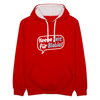 Keene Zeit für Blabla! - Kontrast Hoodie - Rot/Weiß