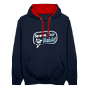 Keene Zeit für Blabla! - Kontrast Hoodie - Navy/Rot
