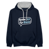 Keene Zeit für Blabla! - Kontrast Hoodie - Navy/Grau meliert