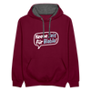 Keene Zeit für Blabla! - Kontrast Hoodie - Weinrot/Anthrazit