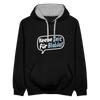 Keene Zeit für Blabla! - Kontrast Hoodie - Schwarz/Grau meliert