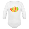 ick mauser - Bio-Langarmbody - Weiß