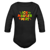 ick mauser - Bio-Langarmbody - Schwarz