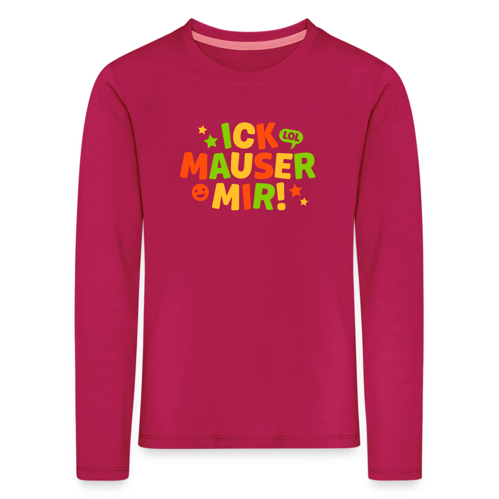 ick mauser - Kinder Langarmshirt - dunkles Pink