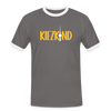 Kiezkind - Männer Ringer T-Shirt - Dunkelgrau/Weiß