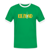 Kiezkind - Männer Ringer T-Shirt - Kelly Green/Weiß