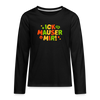 ick mauser - Teenager Langarmshirt - Schwarz