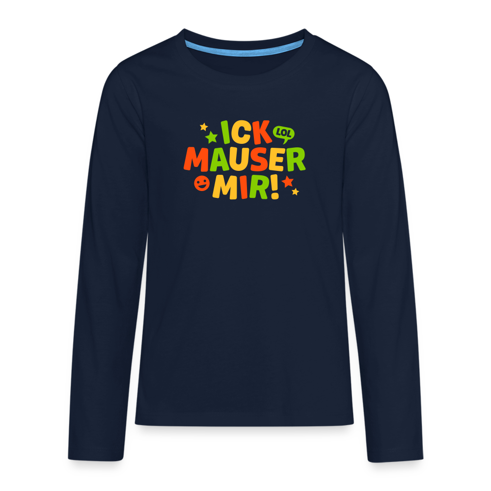 ick mauser - Teenager Langarmshirt - Navy