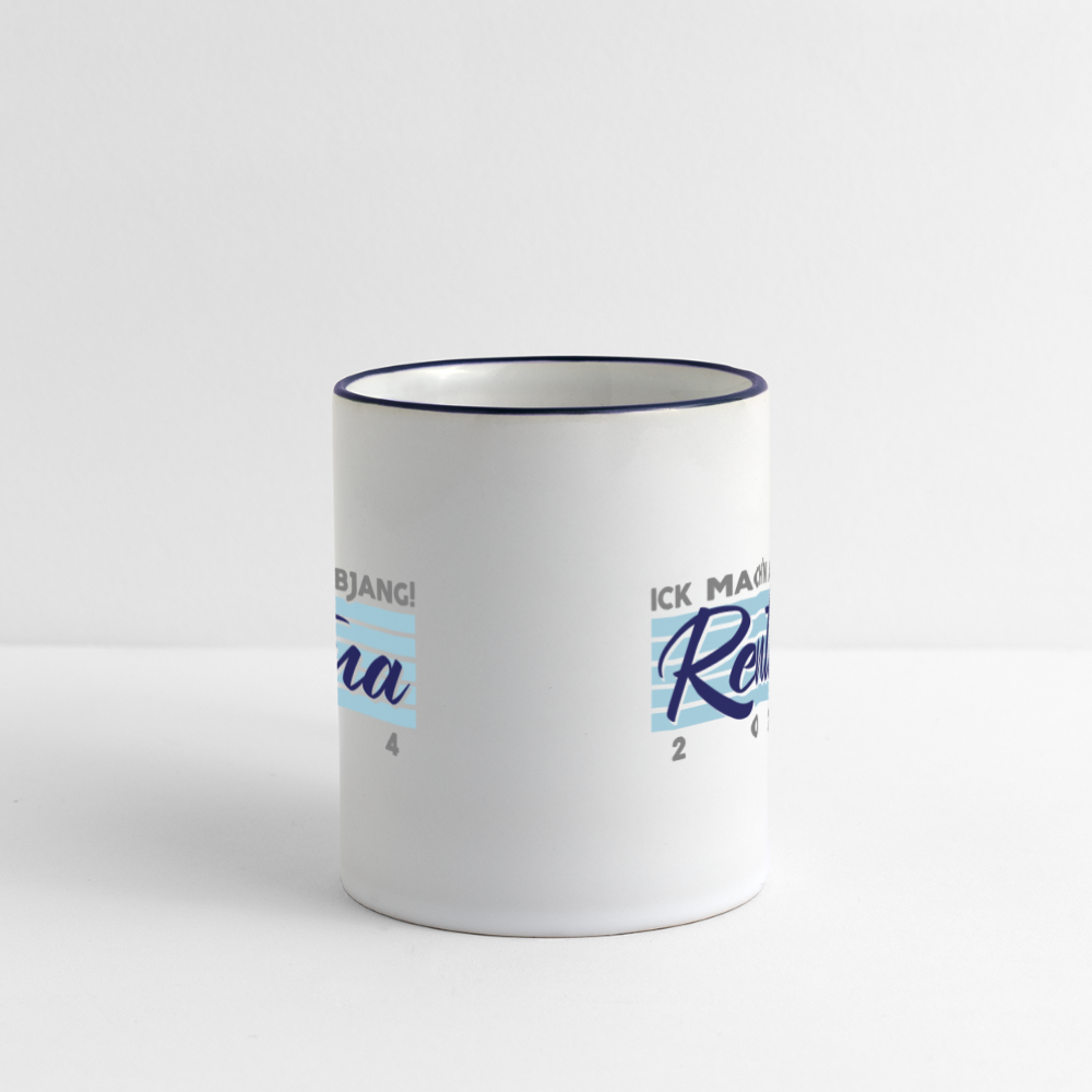 Rentna in Berlin - Tasse zweifarbig - Weiß/Kobaltblau