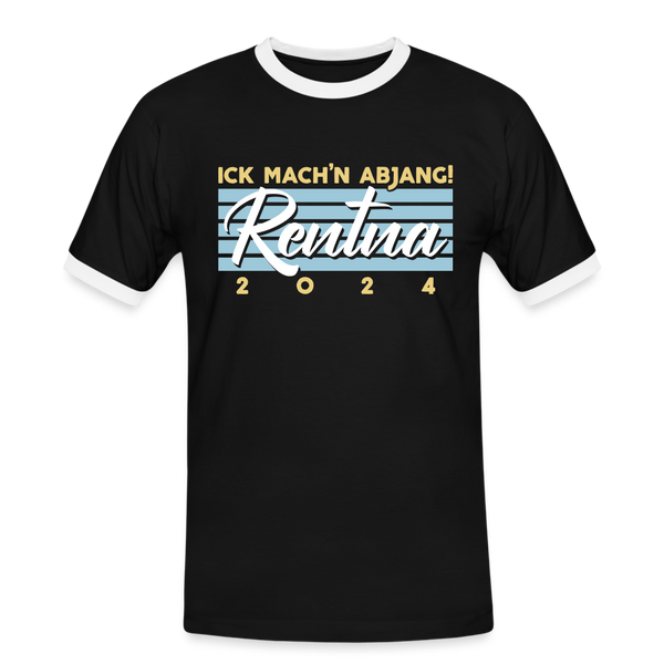 Rentna in Berlin - Männer Ringer T-Shirt - Schwarz/Weiß