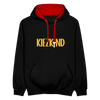 Kiezkind - Kontrast Hoodie - Schwarz/Rot
